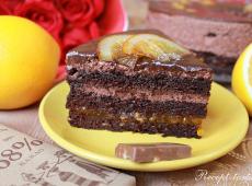 Шоколадно-апельсиновый торт со сливочным кремом Украшения из апельсинов на шоколадный торт
