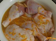 Куриные ножки в луковом соусе Маринад с апельсиновым соком для куриных ножек